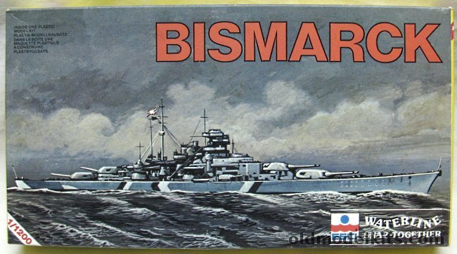 ESCI 1/1200 Bismarck Battleship, 415 plastic model kit